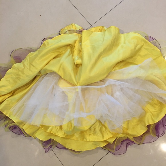 Partytime  purple and yellow dress size 4 - Picture 6 of 8